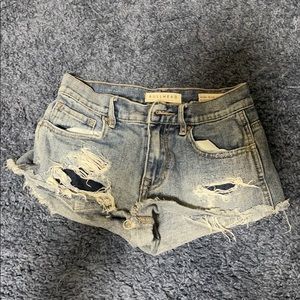 Light blue jean shorts